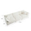 Ensemble de canapés-lits en chenille blanche-78650621