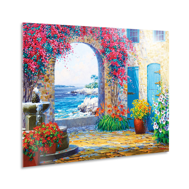 Whispers Of The French Riviera by Mikki Senkarik - No Frame Painting on Plastic / Acrylic, 65cm H x 95cm W