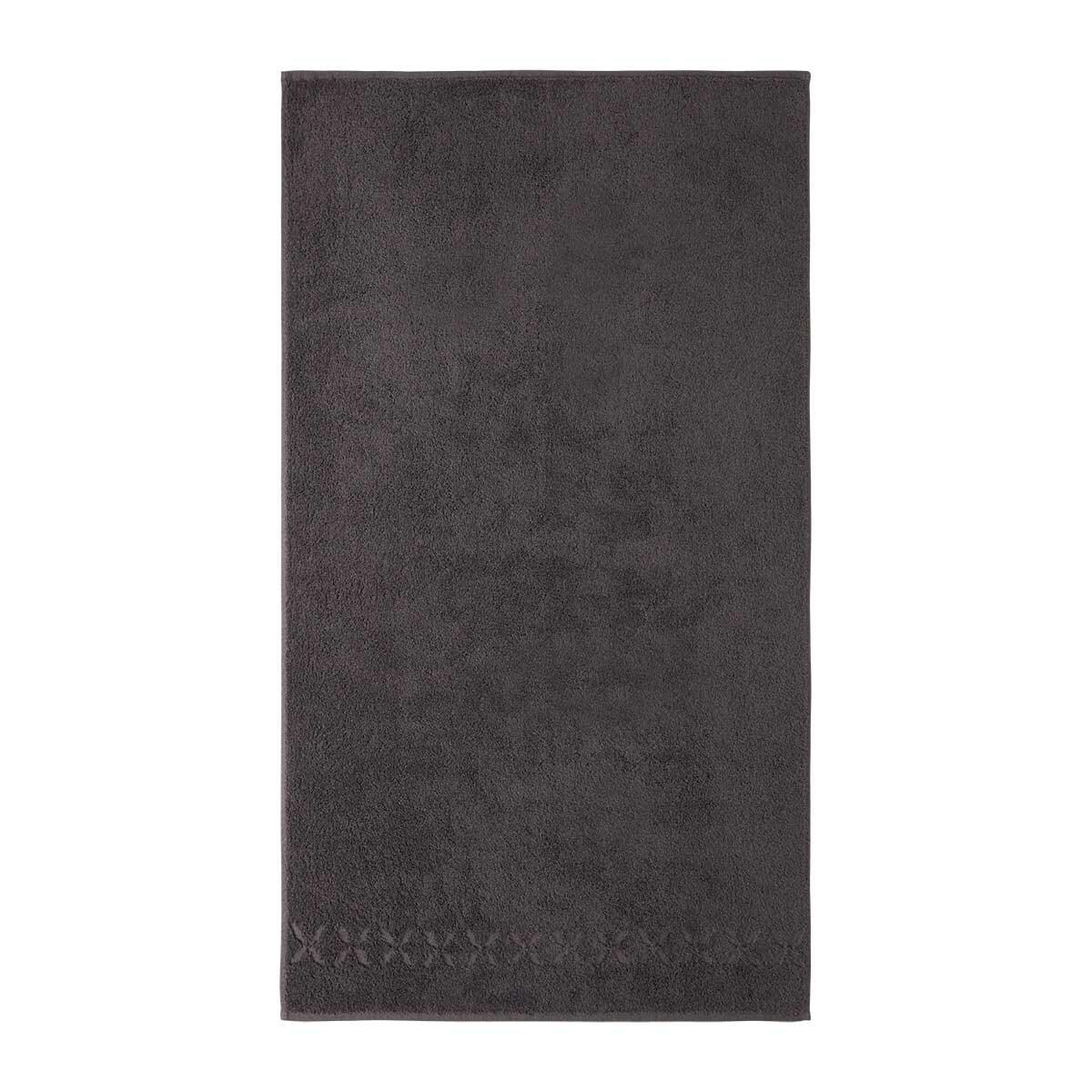 Riva Organic Terry Cloth Hand Towel - Black - Blomus