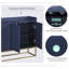 Buffet moderne avec grand rangement - Élégant meuble de rangement pour la salle à manger et l'entrée, bleu marine