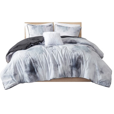 Twin/Twin Xl Comforter Collection With Watercolor Design And Decorative Microfiber Pillow - Proof Bedding Printed Tie Dye Comforter, Sham, Cover