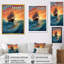 «Brown Ship On The Seas II», reproduction sur toile encadrée-88550342-88550341