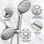 Pomme de douche double à 4 jets Couple 4,7 po avec motif de jet 2 en 1-88904857
