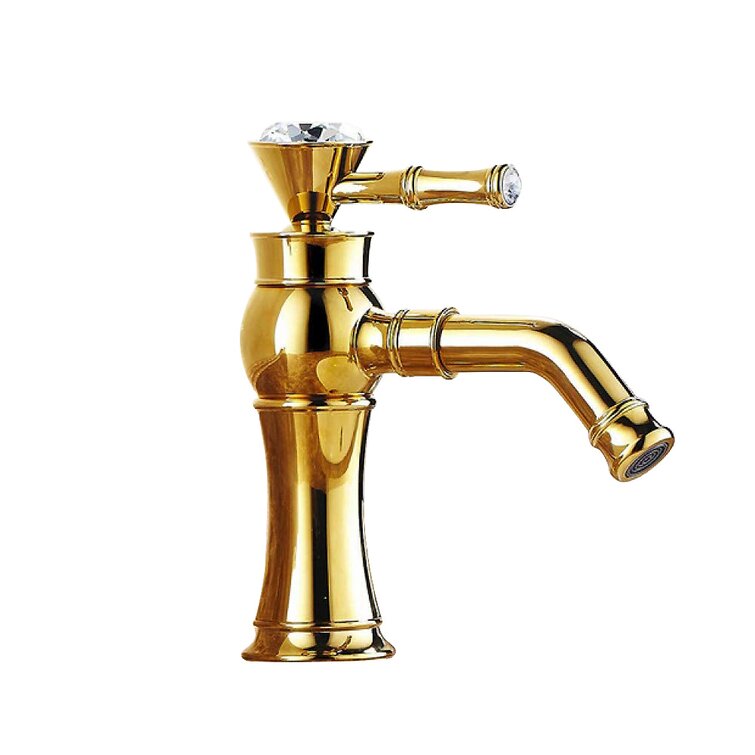 BathSelect Antique Brass Single Handle Bathroom Sink Faucet