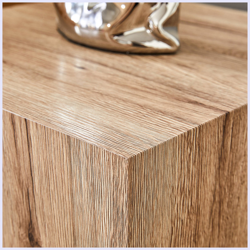 Table basse Kylier, H 15,75 po x l 15,75 po x P 15,75 po, Bois foncé, Wood