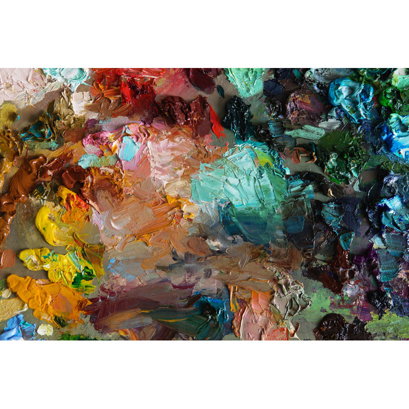Art Palette Background Texture by Nata_zhekova - Wrapped Canvas Painting, 30cm H x 46cm W x 3.8cm D