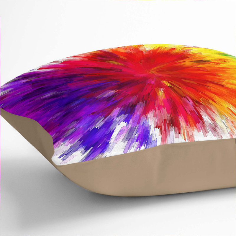 Abstract Square Throw Cushion, Stone, 55cm H x 55cm W x 20cm D