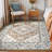 Eleana Vintage Distressed Washable Area Rug with Non-Slip Backing Brown Beige-302125899-335512313