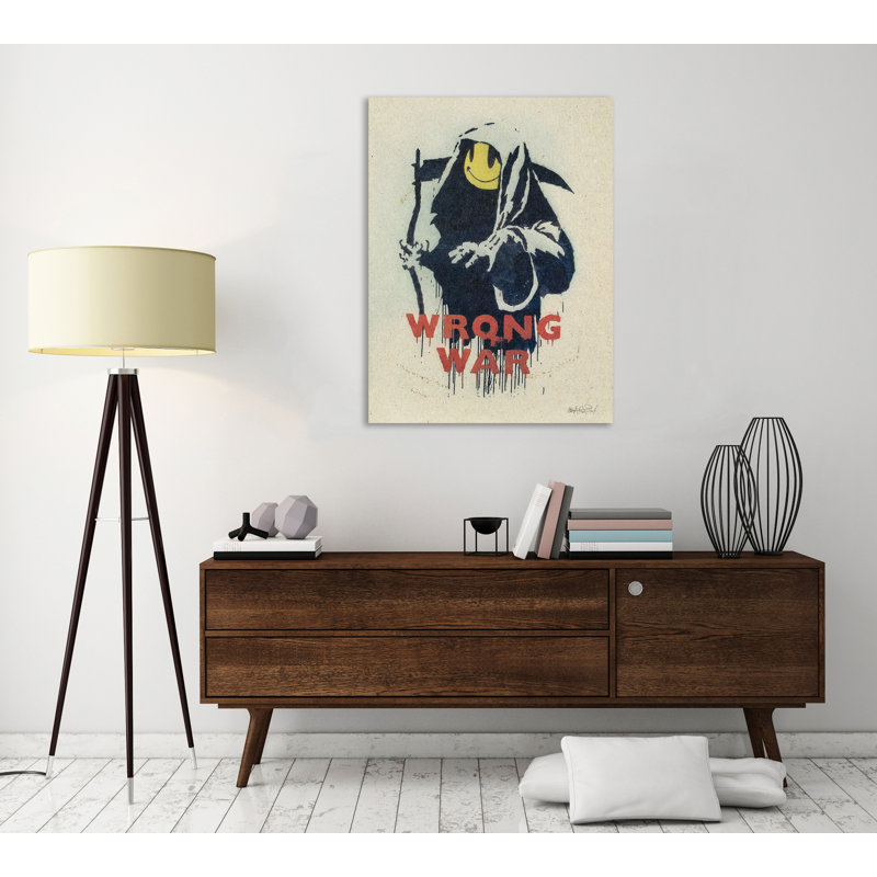 Wrong War by Banksy - Wrapped Canvas Print, 41 cm H x 30 cm W x 3 cm D