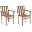 Chaise de patio en teck avec coussins-371678306