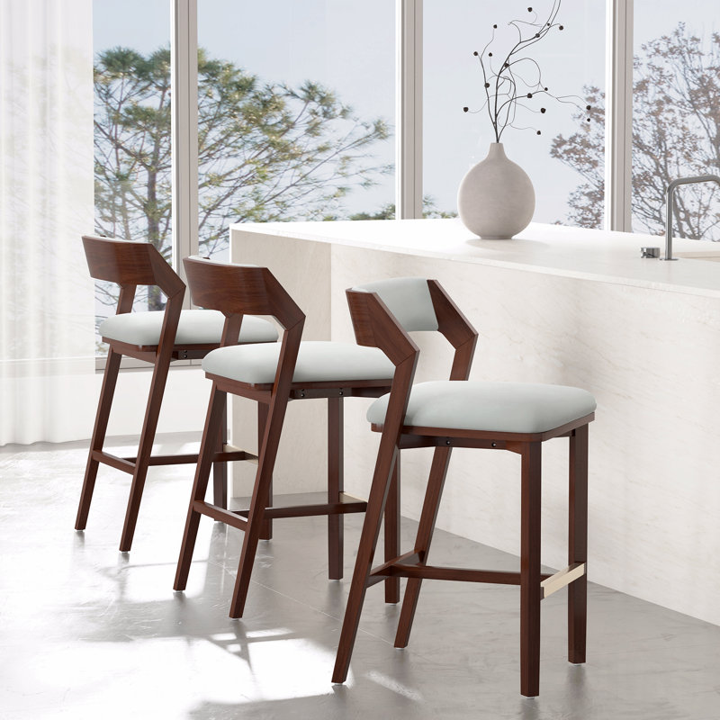 Tabouret de bar, Velours blanc