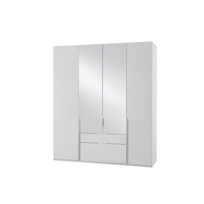 Agdal 4 Door Manufactured Wood Wardrobe, White