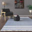 Tapis performance tissé à la main bleu / blanc Elena-2040109631