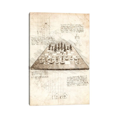 Chess Board 1 Piece Wrapped Canvas Wall Art