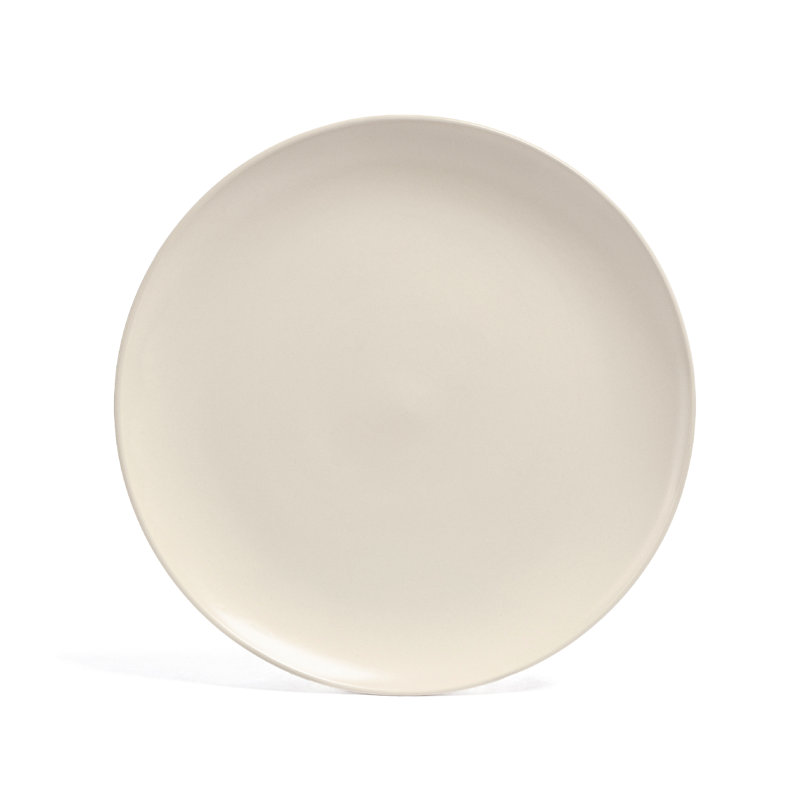 Over&Back Coupe Round Serving Platter, Ivory