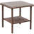 Lavara Outdoor Wicker Side Table Patio Coffee Table Glass Top 2-layer End Square Table-2016695965