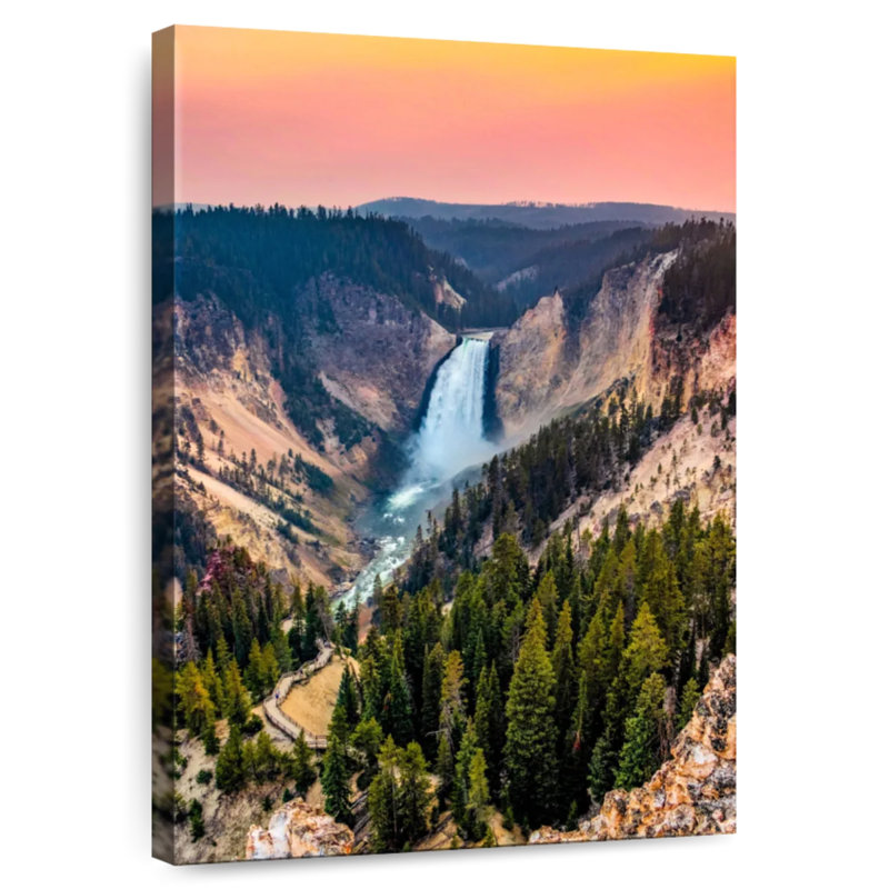 Chutes du parc national Alvord Yellowstone, H 39 po x l 26 po