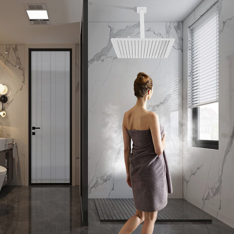 Pomme de douche fixe Rain, Blanc