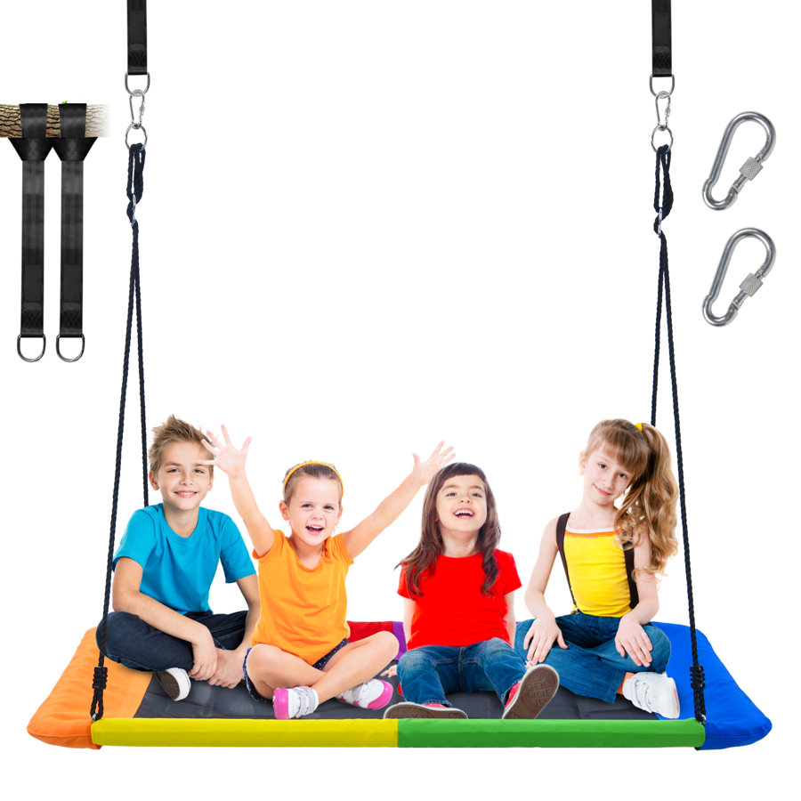 700Lb Giant 60" Platform Tree Swing For Kids And Adults Waterproof With Durable Steel Frame