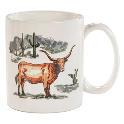 Ranch Life Duffle Bag Animal Print Western Rustic Ceramic Mug Set of 4