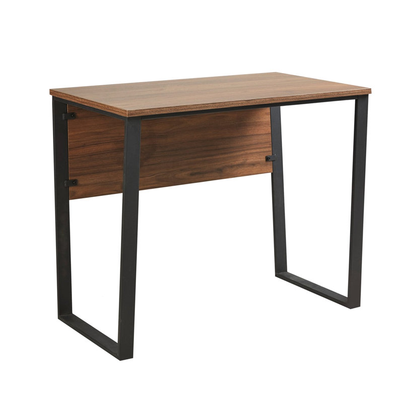 Bureau pour le travail productif: 38 po x 22 po x 30 po avec finition café foncé et bureau de travail en métal: 38 po x 22 po x 30 po, pieds supérieurs, offre une grande stabilité d'espace