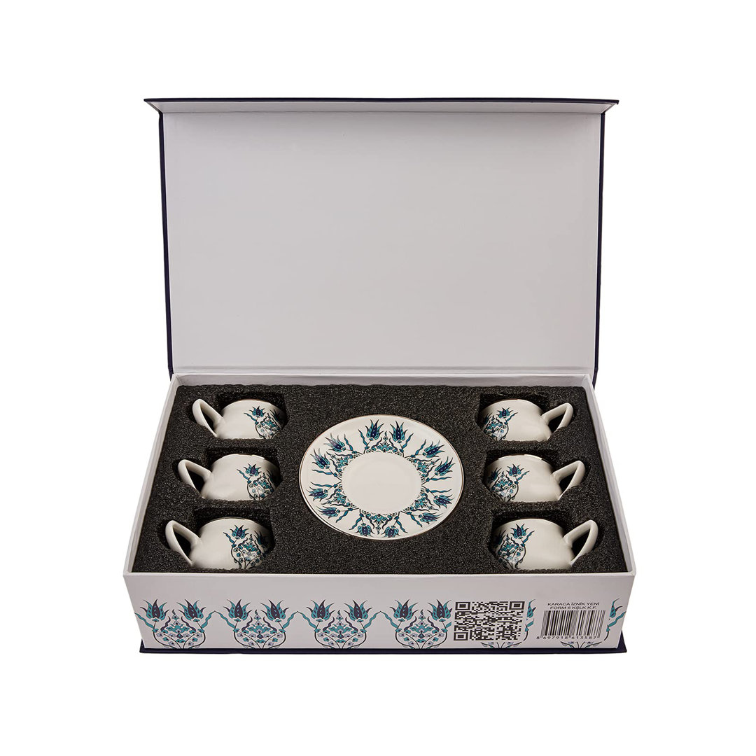 Karaca İznik Porcelain Espresso Turkish Coffee Cup , 100ml, Multi