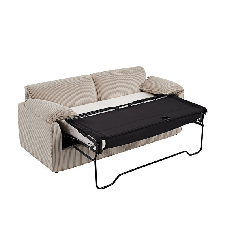 Sleeper Sofa Bed Comfy Pull Out Futon Couch Bed Recliner Sofa, Brown