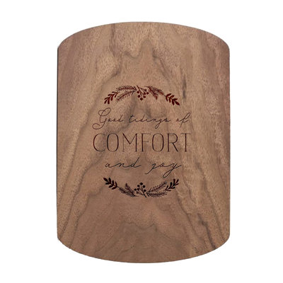 Comfort and Joy Walnut Oval Cutting Board