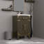 18 po De meuble-lavabo profond avec robinetterie de salle de bain profonde en chêne brun-598267364
