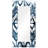 "Indigo Extraction" Rectangular Beveled Mirror on Free Floating Reverse Printed Tempered Art Glass