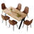 63" Wood Rectangle Dining Table Set, Farmhouse Kitchen Table Set For People-112015468-112547307