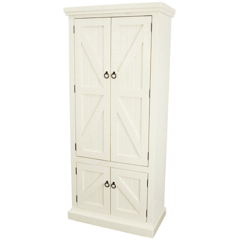 Zimmerman 74.75'' Kitchen Pantry, Soft White