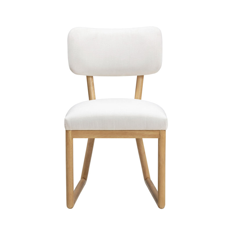 Chaise de salle à manger en tissu recyclé Green Performance, Crème