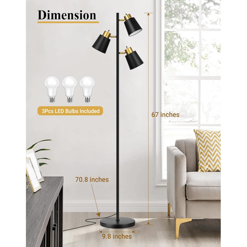 Karelly 67'' Matte Tree Floor Lamp