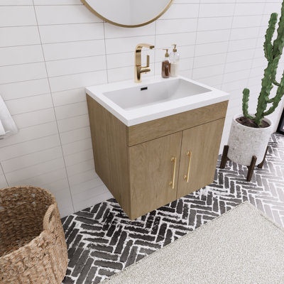 Tojuana 23.62'' Single Bathroom Vanity with Acrylic Top