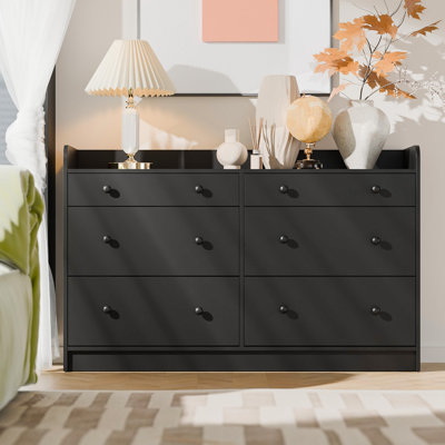 Sanya 6 Drawer 52" W Double Dresser, Bedroom Dresser