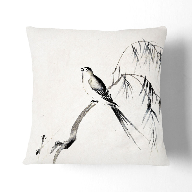 Floral Square Cushion, White, 40 x 40 cm