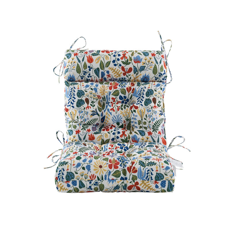 Coussin de dossier / siège d'extérieur, Motif floral multicolore 3