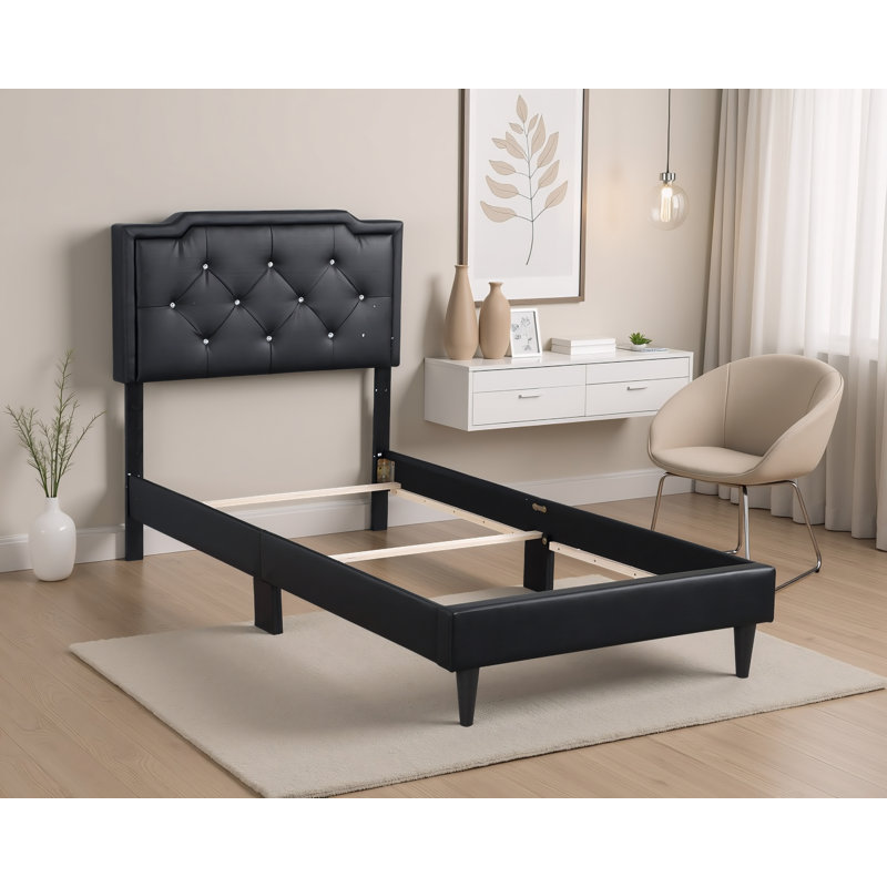 Ensemble de 2 lits simples noirs Maiwenn, Lit simple, Noir