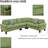 4-piece Flannel Sectional Sofa-1354228357