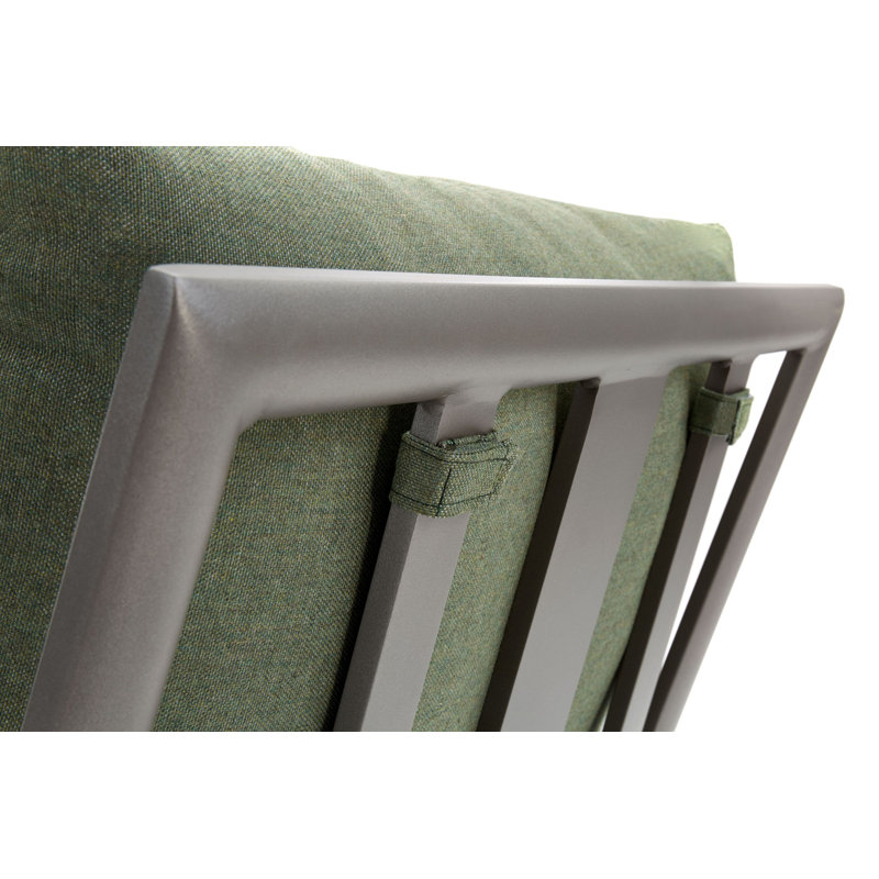 Chaise de patio avec coussins Aspen, Vert, Brun, Non