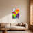 Abstract Colorful Sword With Paint Splatter Background