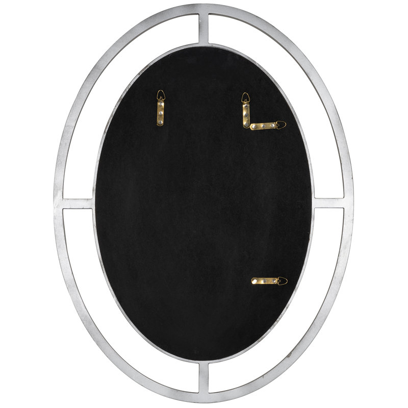 Elle Wall Mirror Flat Beveled Mirror, Silver