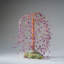 Genuine Amethyst Gemstone Willow Tree On Fluorite Base (12")