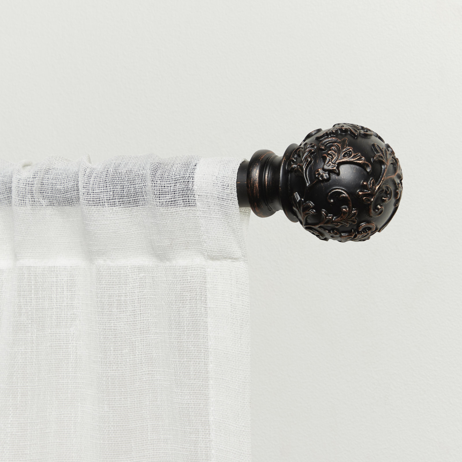 Jewett Adjustable Vine Curtain Rod, 66" - 120", Oil Rubbed Bronze