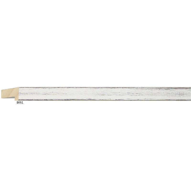 Country Colors II Rectangle Solid Wood Wall Mirror, White/Blue, 32.5" x 26.5"