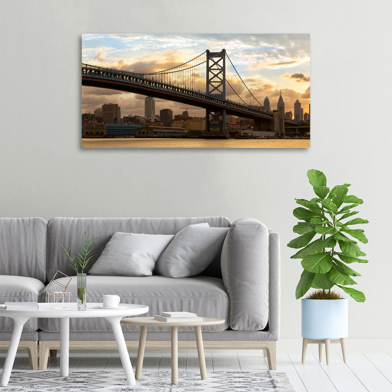 Philadelphia Bridge - No Frame Print on Canvas