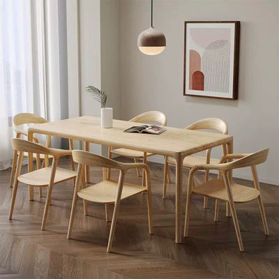 Simple Ash Wood Dining Table