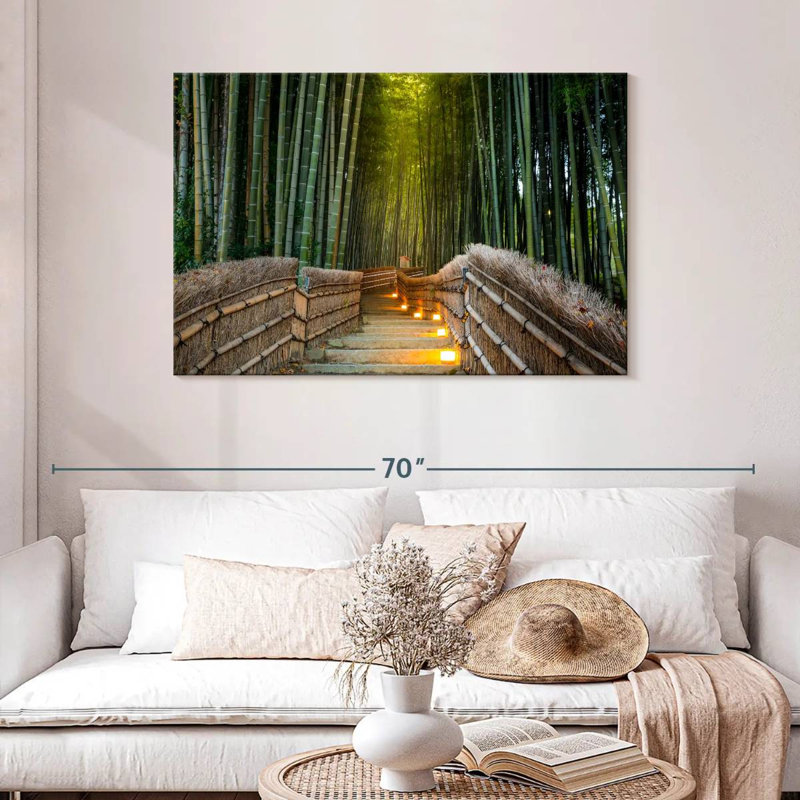 Sebbie Tranquil Arashiyama Bamboo Forest, 30" H x 45" W