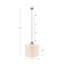 Luminaire suspendu en métal avec abat-jour tambour